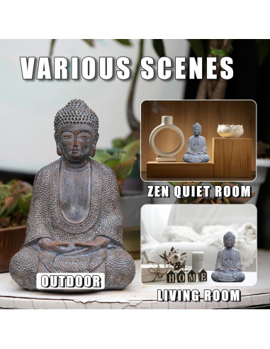 Estatua de Buda Tolatr de Resina 22 cm para Decoración Zen