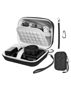 Funda de Cámara Digital EMART Negra para Canon y Sony - 15.2x10.2x2.6cm