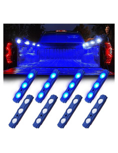 Kits de luces LED Xprite para cama de camión azul - 8 PCs