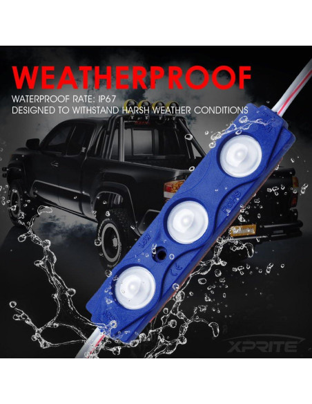 Kits de luces LED Xprite para cama de camión azul - 8 PCs