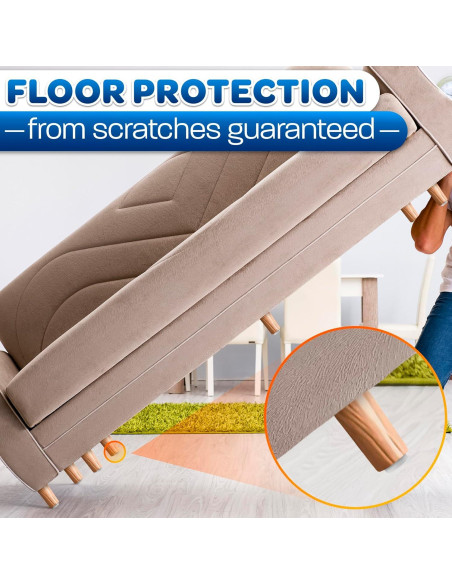 100 Deslizadores de Muebles The Little Green Change 2.03x1.78cm