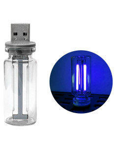 Luz Ambiental LED USB DXNQ para Interior de Automóvil Azul