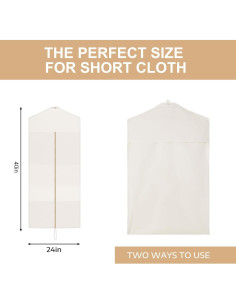 Bolsa de Vestido de Algodón Sotiff 100x60 cm Plegable y Transpirable 2