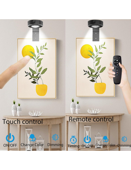 3 Luces de Imagen Inalámbricas VIGMOJ RGB con Control Remoto