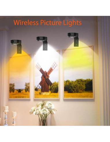 3 Luces de Imagen Inalámbricas VIGMOJ RGB con Control Remoto