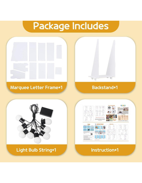 Letras Iluminadas Marquee Imprsv 3 Pies para Decoración