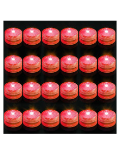 Mini Luz LED Submersible idyl 24pcs Batería Impermeable Roja
