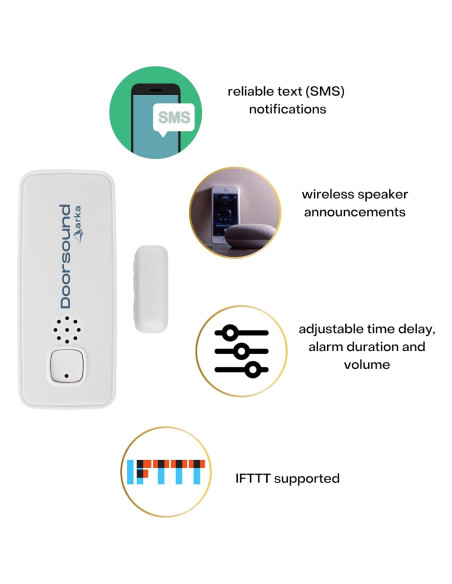 Alarma de puerta WiFi Arka Doorsound 2-pack blanco