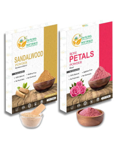 Combo Polvo de Sándalo y Pétalos de Rosa 2x100g - Herbs Botanica