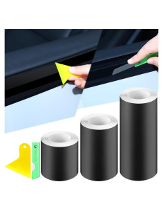 Vinilo Mate Negro Marsui 3 Rollos 20.4 m para Auto