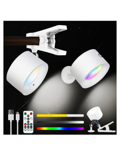 Lámpara de Pared LED Adetu, Recargable, 3 Temperaturas, Control Remoto