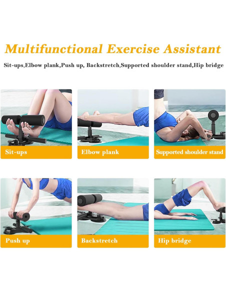 Barra de Abdominales TARFEPA con Ventosas y Soporte Ajustable