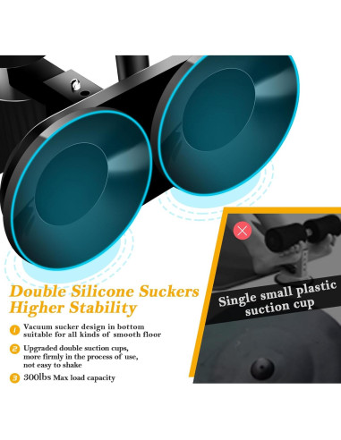 Barra de Abdominales TARFEPA con Ventosas y Soporte Ajustable