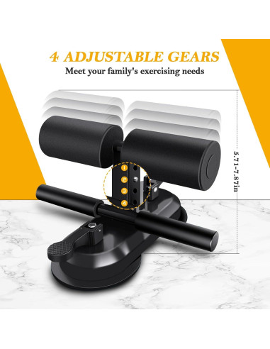 Barra de Abdominales TARFEPA con Ventosas y Soporte Ajustable