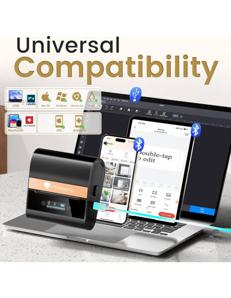 Impresora de Etiquetas Térmica Phomemo M260 Portátil 7.62 cm Impresora de Etiquetas Térmica Phomemo M260 Portátil 7.62 cm