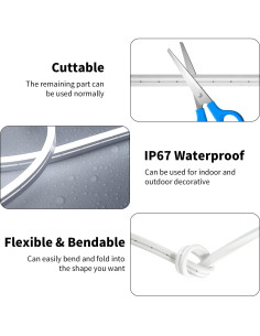 Tira LED Neón USB 2m RQ Blanca Impermeable Regulable 2