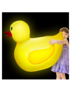 Flotador Inflable Gigante Pato LED Hungdao 106.68x111.76cm