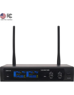 Sistema de micrófono inalámbrico UHF Sound Town SWM10-U2HH 2 canales 2