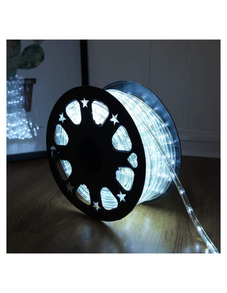 Luces de Cuerda LED 15m DINGFU Impermeables Conectables Blancas