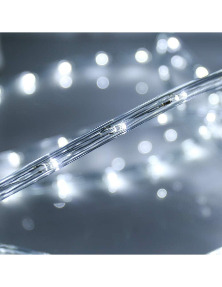 Luces de Cuerda LED 15m DINGFU Impermeables Conectables Blancas