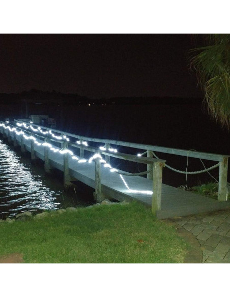 Luces de Cuerda LED 15m DINGFU Impermeables Conectables Blancas