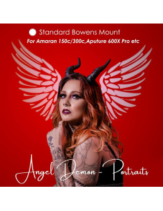 Montura Bowens Snoot Óptico DF para Fotografía Amaran 150C 2
