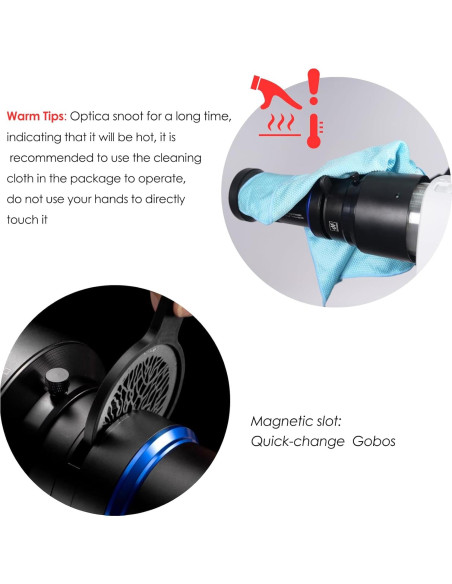 Montura Bowens Snoot Óptico DF para Fotografía Amaran 150C