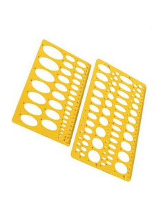 Plantilla de Regla Geométrica Rocutus 2 Piezas Plástico Amarillo
