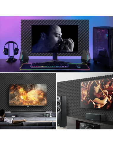 Paquete de 12 Almohadillas de Espuma Aislante de Sonido WVOVW