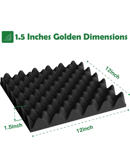 Paquete de 12 Almohadillas de Espuma Aislante de Sonido WVOVW