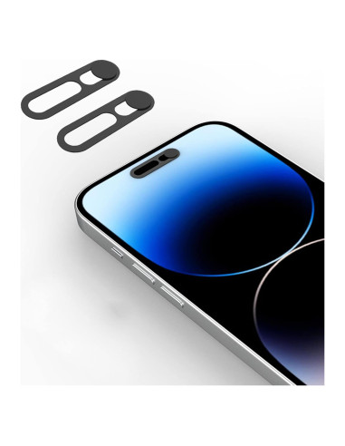 Cubierta de Cámara Frontal Peramarl para iPhone 14/15/16 - 2PCS Negro