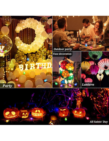 50 Luces de Globo LED Arcoíris chzk para Decoración de Fiesta