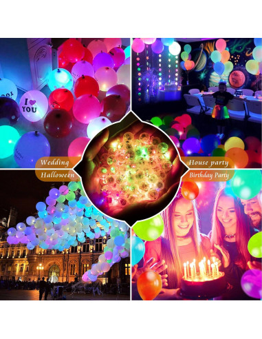 50 Luces de Globo LED Arcoíris chzk para Decoración de Fiesta