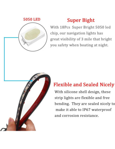 Luces de Navegación Marinas Boaton LED 2.2W Impermeables