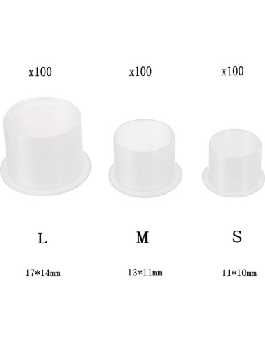 300 Tapas de Tinta para Tatuaje JinYan Mezcladas Blancas