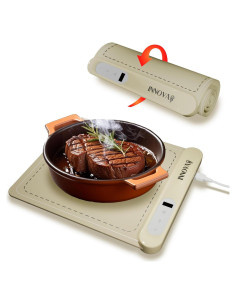Bandeja Calentadora Eléctrica Innova8 500W 6 Temperaturas Beige