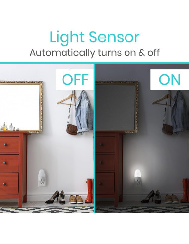 Luces Nocturnas Vive - Paquete de 4 con Sensor de Movimiento