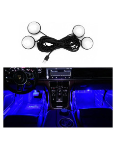 Luz LED Interior de Auto KHGUZ, Tira Multicolor USB 1.7m