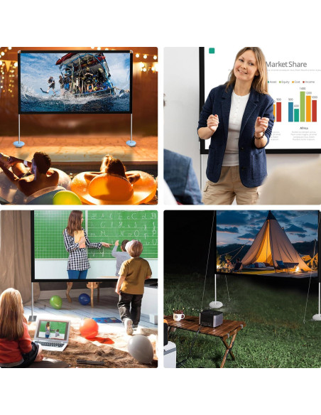Pantalla de Proyector HOIN 80" Plegable 4K HD para Exterior