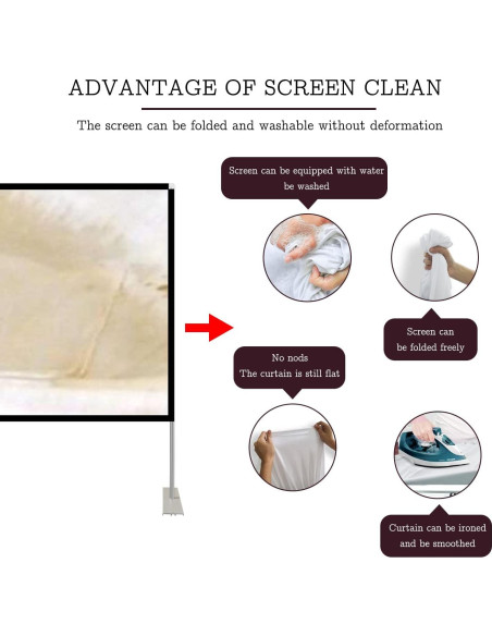 Pantalla de Proyector HOIN 80" Plegable 4K HD para Exterior