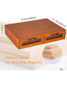 Organizador de K Cup de Madera KIKJOK - 2 Cajones, 30-50 Pods 2