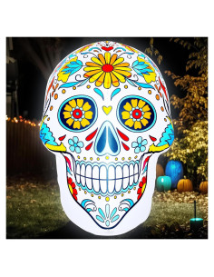 Calavera Inflable de Halloween Honoson 1.22m con Luces LED