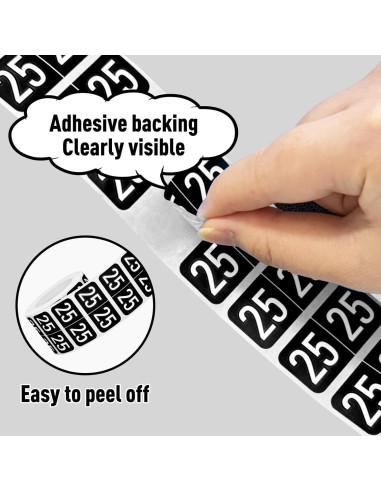 500 Etiquetas Autoadhesivas EggSun 2025 para Archivo Negro