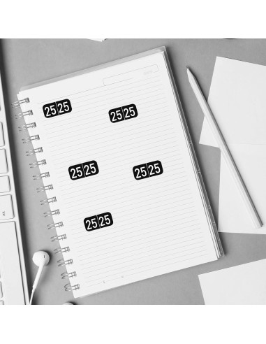 500 Etiquetas Autoadhesivas EggSun 2025 para Archivo Negro