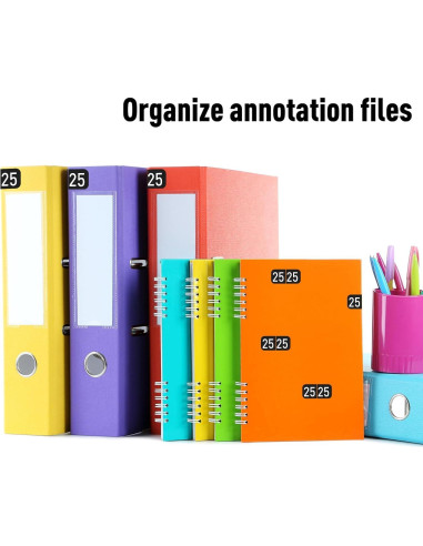 500 Etiquetas Autoadhesivas EggSun 2025 para Archivo Negro