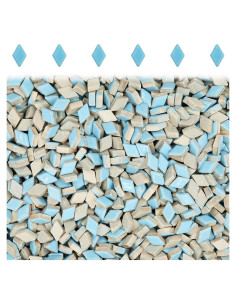 Azulejos Cerámicos de Mosaico SMANTA 120 Piezas Azul Claro