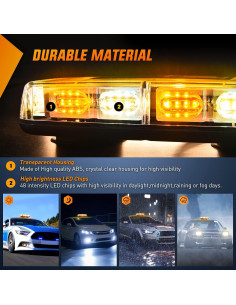 Luces Estroboscópicas LED Nilight 12" 48 Chips 12V 24V 2