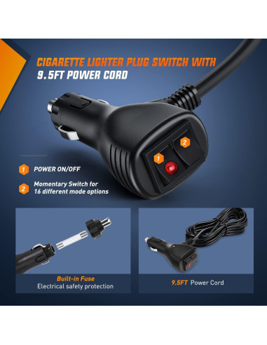 Luces Estroboscópicas LED Nilight 12" 48 Chips 12V 24V