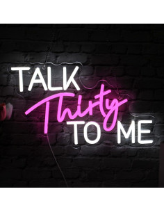 Letrero Neón Regulable Jesalah 'Habla Treinta Conmigo' 24x40cm 2