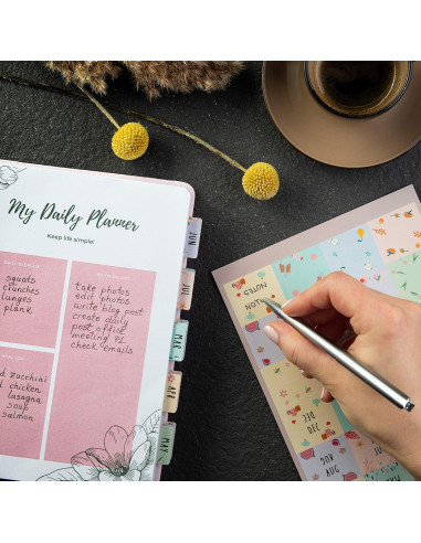 Planificador Laminado DiverseBee Mediano con 24 Pestañas